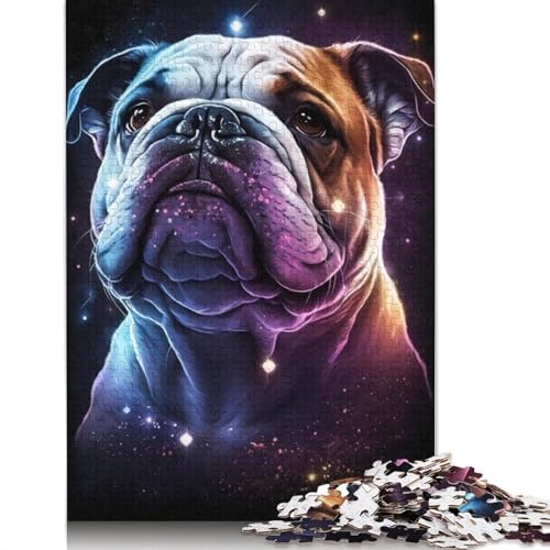 Galaxy Colour Bulldog Puzzle, kreative Spiele, 100% recycelter Karton, Puzzle für Erwachsene, 1000 Teile (75 x 50 cm) von TBDUEPS