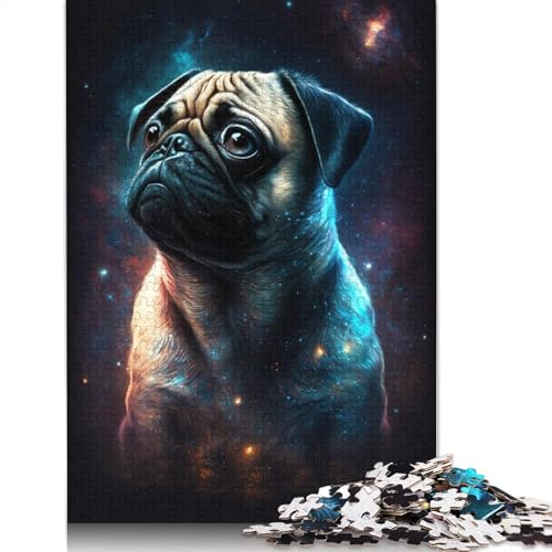 Galaxy Colour Pug Puzzle, Denksportaufgabe, 100% recycelter Karton, Puzzle für Kinder und Erwachsene ab 12 Jahren, 1000 Teile (75 x 50 cm) von TBDUEPS