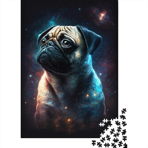 Galaxy Colour Pug Puzzle, Denksportaufgabe, Premium-Puzzle aus Karton für Kinder und Erwachsene ab 12 Jahren, 300 Teile (40 x 28 cm) von TBDUEPS