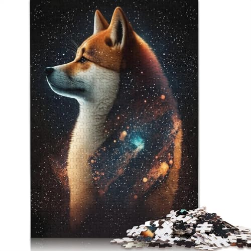 Galaxy Colour Shiba Inu Puzzle-Spielzeug, Lernspiel, Premium-Karton-Puzzle für Erwachsene und Kinder, 1000 Teile (75 x 50 cm) von TBDUEPS