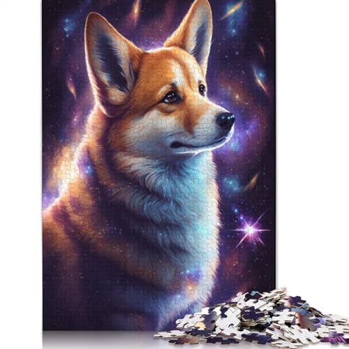 Galaxy Corgi Puzzle, Dekompressionsspielzeug, rechteckiges Papierpuzzle für Kinder und Erwachsene ab 12 Jahren, 1000 Teile (75 x 50 cm) von TBDUEPS