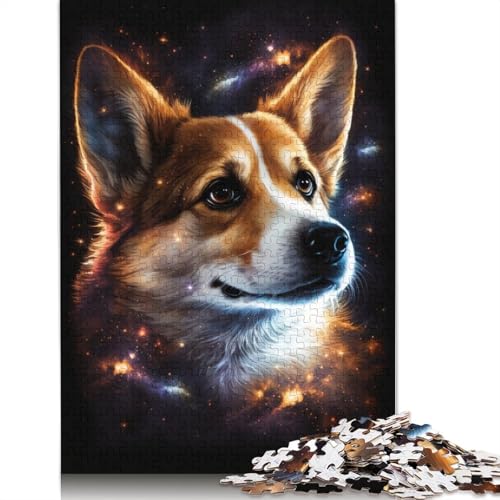 Galaxy Corgi Puzzle, Dekompressionsspielzeug, rechteckiges Papierpuzzle für Kinder und Erwachsene ab 12 Jahren, 1000 Teile (75 x 50 cm) von TBDUEPS