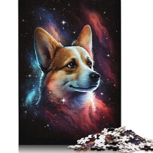 Galaxy Corgi Puzzle, Denksportaufgabe, rechteckiges Papierpuzzle für Erwachsene und Teenager, 1000 Teile (75 x 50 cm) von TBDUEPS