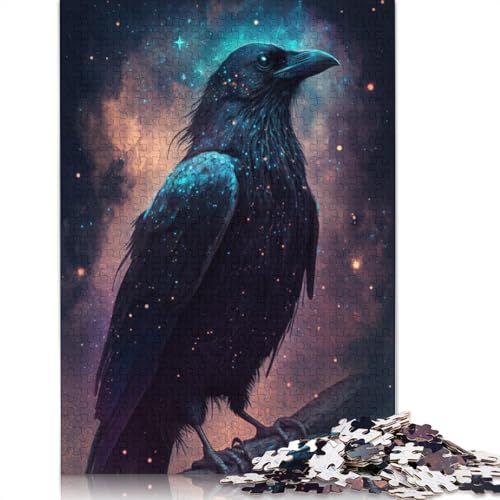 Galaxy Crow Puzzle, Denksportaufgabe, rechteckiges Papierpuzzle für Erwachsene und Teenager, 1000 Teile (75 x 50 cm) von TBDUEPS