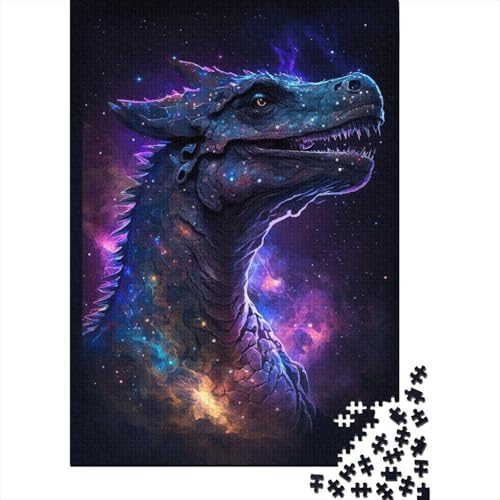 Galaxy Dinosaurs Puzzle DIY-Spiel, Premium-Karton-Puzzle für Frauen und Männer, 300 Teile (40 x 28 cm) von TBDUEPS