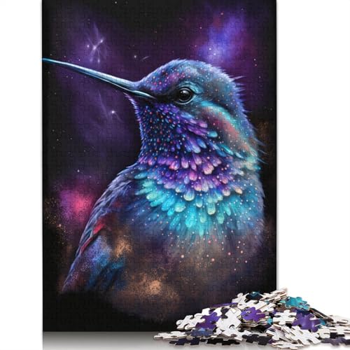 Galaxy Dream Kolibri-Puzzle, Dekompressionsspielzeug, rechteckiges Papierpuzzle für Kinder und Erwachsene ab 12 Jahren, 1000 Teile (75 x 50 cm) von TBDUEPS