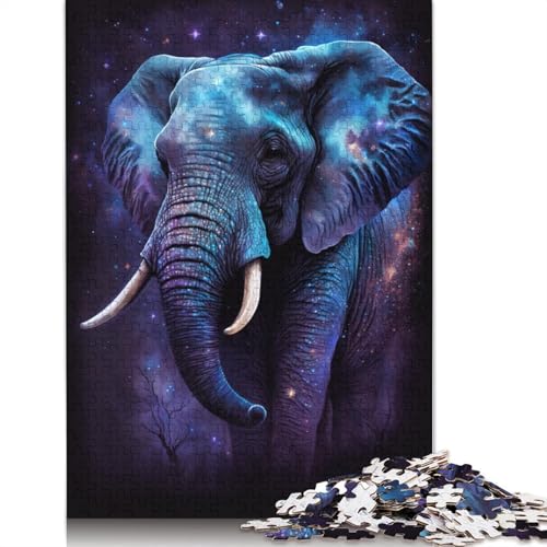 Galaxy Elephant Puzzle, Familienspaß, rechteckiges Papierpuzzle für Kinder und Erwachsene ab 12 Jahren, Geburtstagsgeschenk, 1000 Teile (75 x 50 cm) von TBDUEPS
