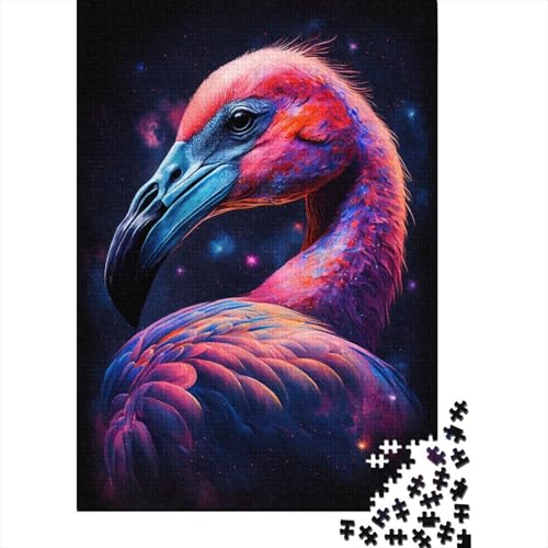 Galaxy Flamingo Puzzle, Denksportaufgabe, 100% recycelter Karton, Puzzle für Kinder und Erwachsene ab 12 Jahren, 300 Teile (40 x 28 cm) von TBDUEPS