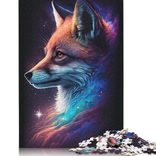 Galaxy Fox Puzzle, schwierig, aus 100% recyceltem Karton, Puzzle für Damen und Herren, 1000 Teile (75 x 50 cm) von TBDUEPS