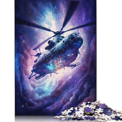 Galaxy Helicopters Puzzle, DIY-Spiel, Premium-Karton-Puzzle für Damen und Herren, 1000 Teile (75 x 50 cm) von TBDUEPS