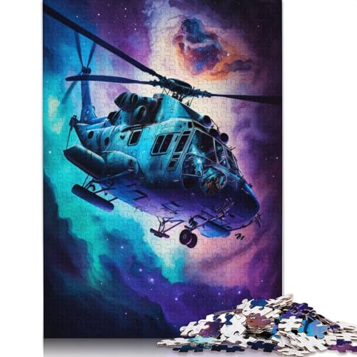 Galaxy Helicopters Puzzle, einzigartige Heimdekoration, 100% recycelter Karton, Puzzle für Erwachsene, 1000 Teile (75 x 50 cm) von TBDUEPS