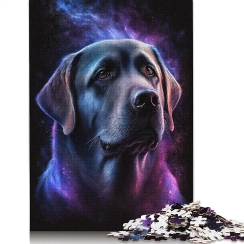 Galaxy Labrador Puzzle, 100% recycelter Karton, 100% recycelter Karton, Puzzle für Jungen oder Mädchen, 1000 Teile (75 x 50 cm) von TBDUEPS
