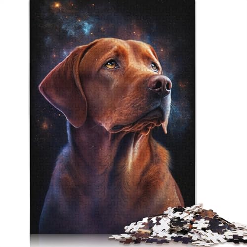 Galaxy Labrador Puzzle, schwierig, 100% recycelter Karton, Puzzle für Damen und Herren, 1000 Teile (75 x 50 cm) von TBDUEPS