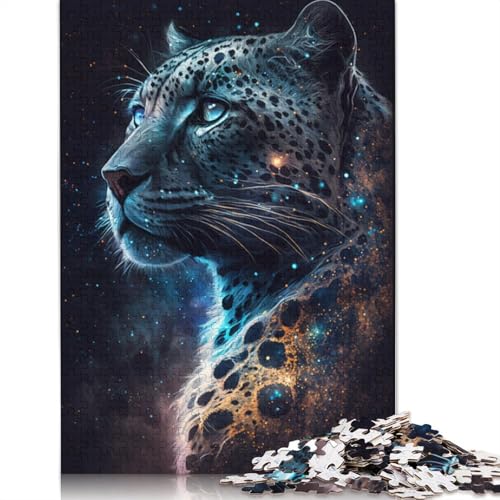 Galaxy Leopard Puzzle, Familienspaß, rechteckiges Papierpuzzle für Kinder und Erwachsene ab 12 Jahren, Geburtstagsgeschenk, 1000 Teile (75 x 50 cm) von TBDUEPS