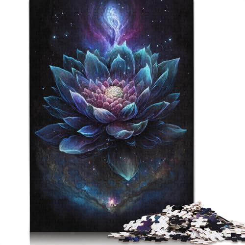 Galaxy Lotus Puzzle, einzigartige Heimdekoration, 100% recycelter Karton, Puzzle für Erwachsene, 1000 Teile (75 x 50 cm) von TBDUEPS