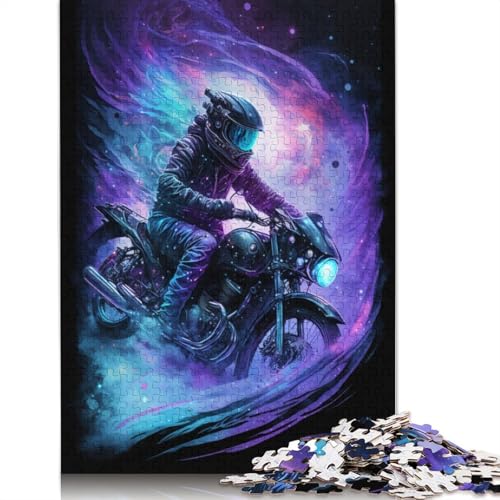 Galaxy-Motorräder-Puzzle, Lernspiele, Familienaktivitäten, Premium-Karton-Puzzle für Frauen und Männer, 1000 Teile (75 x 50 cm) von TBDUEPS