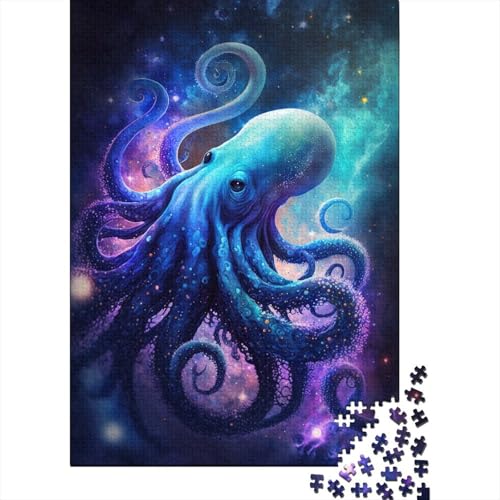 Galaxy Octopus Puzzle, kreative Spiele, 100% recycelter Karton, Puzzle für Erwachsene, 300 Teile (40 x 28 cm) von TBDUEPS
