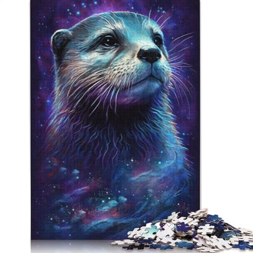 Galaxy Otter Puzzle, Relax Challenge Spielzeug, rechteckiges Papierpuzzle für Jungen oder Mädchen, 1000 Teile (75 x 50 cm) von TBDUEPS
