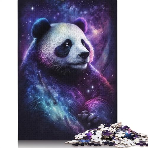 Galaxy Panda Puzzle, einzigartige Heimdekoration, 100% recycelter Karton, Puzzle für Erwachsene, 1000 Teile (75 x 50 cm) von TBDUEPS