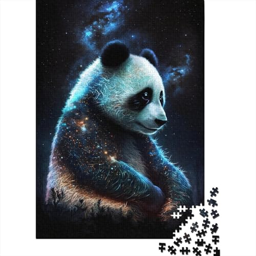 Galaxy Panda Puzzle, schwierig, 100% recycelter Karton, Puzzle für Damen und Herren, 300 Teile (40 x 28 cm) von TBDUEPS
