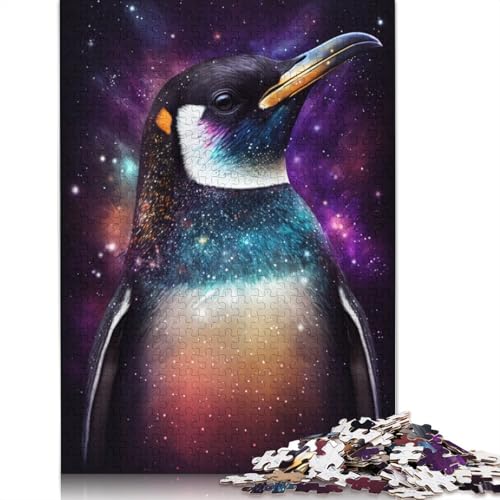 Galaxy Penguin Puzzle, kreative Spiele, 100% recycelter Karton, Puzzle für Erwachsene, 1000 Teile (75 x 50 cm) von TBDUEPS
