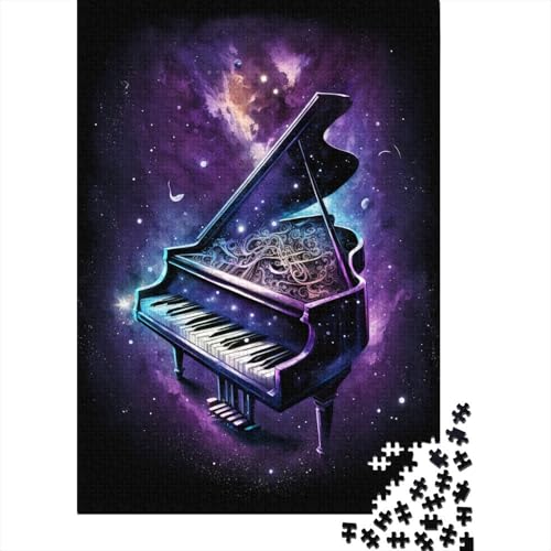 Galaxy Piano Puzzle, anpassbare Bilder, 100% recycelter Karton, Puzzle für Kinder und Erwachsene ab 12 Jahren, einzigartiges Geschenk, 300 Teile (40 x 28 cm) von TBDUEPS