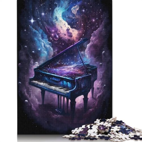 Galaxy Piano Puzzle, schwierige Herausforderung, 100% recycelter Karton, Puzzle für Erwachsene, Teenager, 1000 Teile (75 x 50 cm) von TBDUEPS