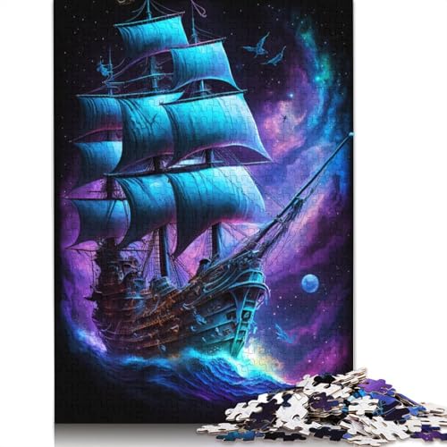Galaxy Piratenschiff-Puzzle, kreative Spiele, 100% recycelter Karton, Puzzle für Erwachsene, 1000 Teile (75 x 50 cm) von TBDUEPS