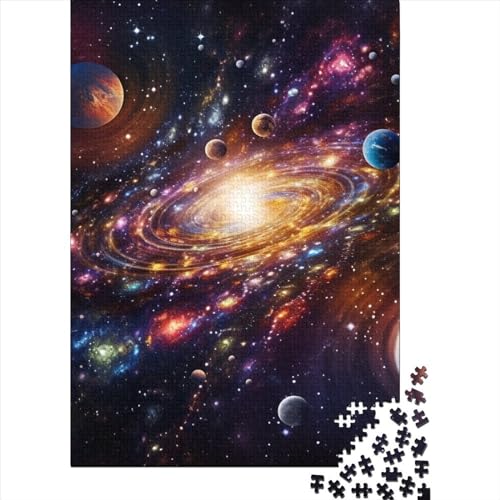 Galaxy Puzzle Familienspaß Rechteckiges Papierpuzzle für Jungen oder Mädchen, Geschenke zum Kindertag, 70 x 50 cm/1000 Teile von TBDUEPS
