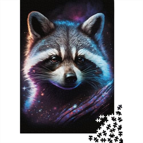 Galaxy Raccoon Puzzle, Lernspiele, Familienaktivitäten, Premium-Karton-Puzzle für Frauen und Männer, 300 Teile (40 x 28 cm) von TBDUEPS
