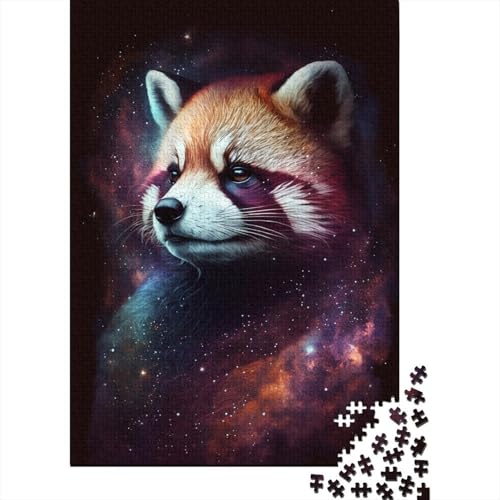 Galaxy Red Raccoon Puzzle-Spielzeug, Lernspiel, Premium-Karton-Puzzle für Erwachsene und Kinder, 300 Teile (40 x 28 cm) von TBDUEPS