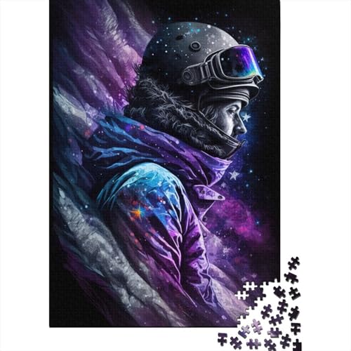 Galaxy-Ski-Puzzle, einzigartige Heimdekoration, 100% recycelter Karton, Puzzle für Erwachsene, 300 Teile (40 x 28 cm) von TBDUEPS