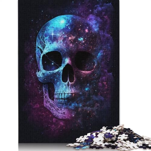 Galaxy Skull Puzzle, Denksportaufgabe, Premium-Puzzle aus Karton für Kinder und Erwachsene ab 12 Jahren, 1000 Teile (75 x 50 cm) von TBDUEPS