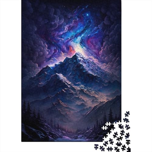 Galaxy Snowy Mountains Puzzle, Denksportaufgabe, 100% recycelter Karton, Puzzle für Kinder und Erwachsene ab 12 Jahren, 300 Teile (40 x 28 cm) von TBDUEPS