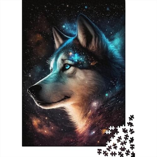 Galaxy Space Husky Puzzle, anpassbare Bilder, 100% recycelter Karton, Puzzle für Kinder und Erwachsene ab 12 Jahren, einzigartiges Geschenk, 300 Teile (40 x 28 cm) von TBDUEPS