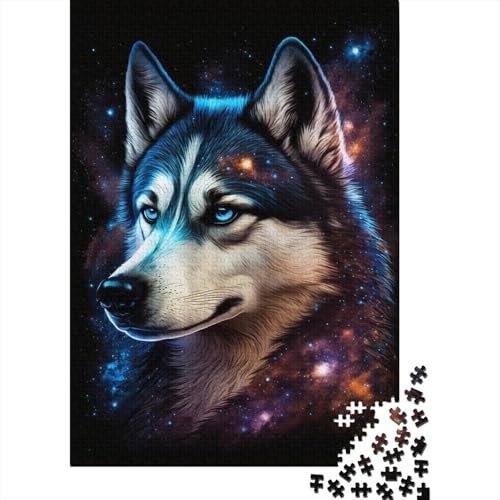 Galaxy Space Husky Puzzle, kreative Spiele, 100% recycelter Karton, Puzzle für Erwachsene, 300 Teile (40 x 28 cm) von TBDUEPS