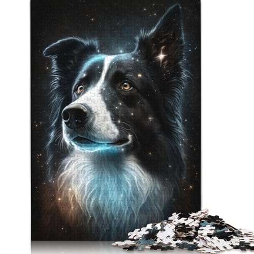 Galaxy Star Border Collie Puzzle, Relax Challenge Spielzeug, rechteckiges Papierpuzzle für Jungen oder Mädchen, 1000 Teile (75 x 50 cm) von TBDUEPS