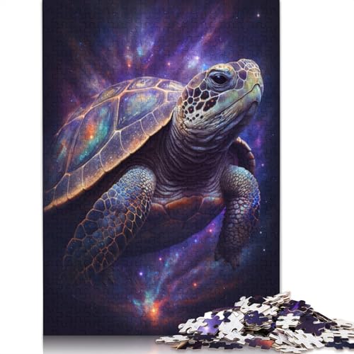 Galaxy Turtle Puzzle, Denksportaufgabe, 100% recycelter Karton, Puzzle für Damen und Herren, 1000 Teile (75 x 50 cm) von TBDUEPS