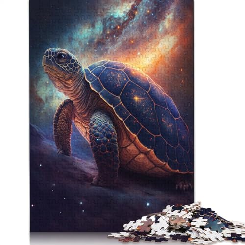 Galaxy Turtle Puzzle, Denksportaufgabe, rechteckiges Papierpuzzle für Erwachsene und Teenager, 1000 Teile (75 x 50 cm) von TBDUEPS