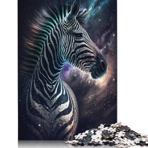 Galaxy Zebra Puzzle, Dekompressionsspielzeug, 100% recycelter Karton, Puzzle für Erwachsene und Teenager, 1000 Teile (75 x 50 cm) von TBDUEPS