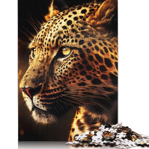 Golden Leopard Puzzle 1000 Teile Schwer Puzzle Spielzeug Lernspiel Impossible Herausforderung Spielzeug Für Erwachsene Und Kinder in Bewährter 1000pcs (75x50cm) von TBDUEPS