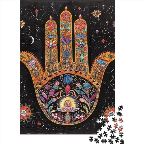 Hamza-Handpuzzle, einzigartiges Heimdekor-Papier, rechteckiges Puzzle für Erwachsene, Teenager, Muttertagsgeschenke, 70 x 50 cm/1000 Teile Hamza-Handpuzzle, einzigartiges Heimdekor-Papier, rechteckiges Puzzle für Erwachsene, Teenager, Muttertagsgeschenke, 70 x 50 cm/1000 Teile von TBDUEPS