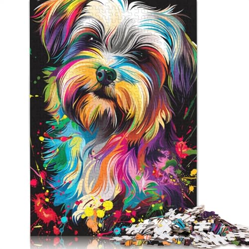 Havaneser-Hundekunst, Holzpuzzle, 1000 Teile, Puzzle für Erwachsene, Lernspiel, Herausforderungsspielzeug, 1000 Teile (75 x 50 cm) von TBDUEPS