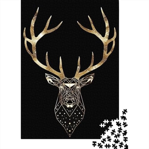 Hirsch-Puzzle, einzigartiges rechteckiges Papier-Puzzle für die Heimdekoration, für Erwachsene und Teenager, Muttertagsgeschenke, 70 x 50 cm, 1000 Teile Hirsch-Puzzle, einzigartiges rechteckiges Papier-Puzzle für die Heimdekoration, für Erwachsene und Teenager, Muttertagsgeschenke, 70 x 50 cm, 1000 Teile von TBDUEPS