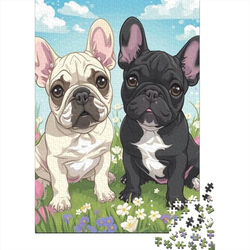 Hundepuzzle DIY-Spiel Papier Rechteckiges Puzzle für Jungen oder Mädchen Geburtstagsgeschenk 38x26cm/1000 Teile von TBDUEPS