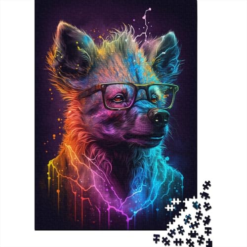 Hyänen tragen Brillen-Puzzle, Familienspaß, 100% recycelter Karton, Puzzle für Kinder und Erwachsene ab 12 Jahren, 300 Teile (40 x 28 cm) von TBDUEPS