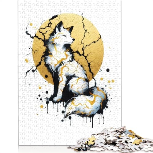 Ink Kitsune Puzzles 1000 Teile Schwer Puzzle Spielzeug Pädagogisches Spiel Impossible Herausforderung Spielzeug Für Erwachsene Und Kinder in Bewährter 1000pcs (75x50cm) von TBDUEPS
