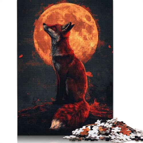 Japanese Red Fox Puzzle 1000-teilige Schwer Puzzle Spielzeug Pädagogisches Spiel Impossible Herausforderungsspielzeug Für Erwachsene Und Kinder in Bewährter 1000pcs (75x50cm) von TBDUEPS