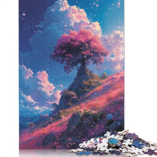 Kirschblüten-Landschafts-Puzzle-Spielzeug, Lernspiel, Premium-Karton-Puzzle für Erwachsene und Kinder, 1000 Teile (75 x 50 cm) von TBDUEPS