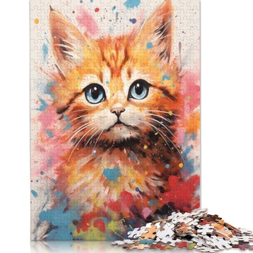 Kitty No2 Puzzle 1000 Teile Schwer Puzzle Spielzeug Lernspiel Impossible Herausforderungsspielzeug Für Erwachsene Und Kinder Ab 14 Jahren 1000pcs (75x50cm) von TBDUEPS